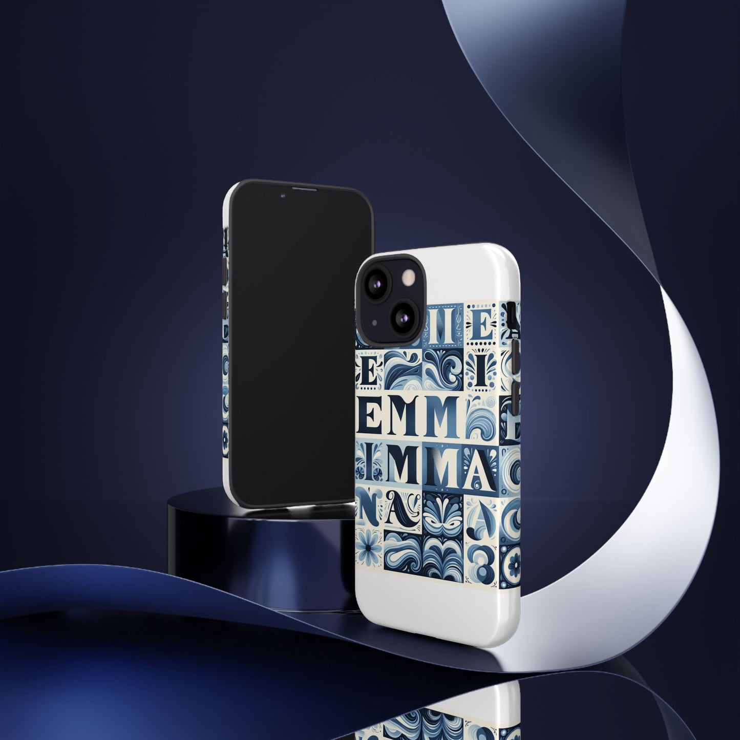 vibrant 3d alphabet design protective phone case in blue for stylish smartphone accessories compatible with iphone 13, 14, 15 & 16 – all models including pro, pro max & plus