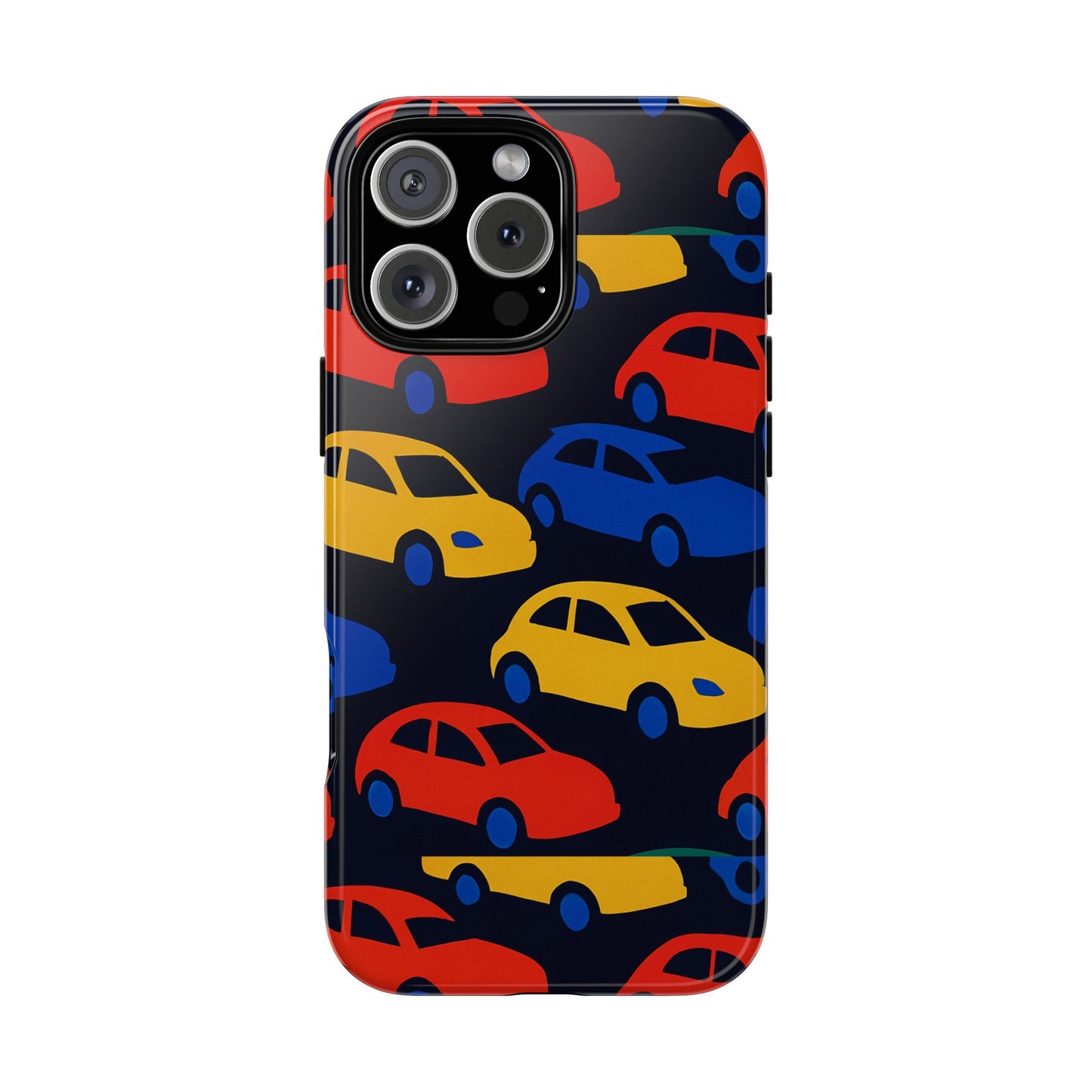 multicolour 3d car design protective phone case stylish accessory for unique expression compatible with iphone 13, 14, 15 & 16 – all models including pro, pro max & plus