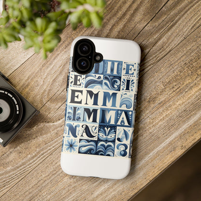 Vibrant 3D Alphabet Design Protective Phone Case in Blue for Stylish Smartphone Accessories Compatible with iPhone 13, 14, 15 & 16 – all models including Pro, Pro Max & Plus
