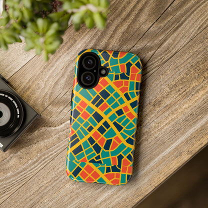 Multicolour Geometric 3D Wrap Protective Phone Case Stylish Accessory for Men and Women Vibrant Design Ideal for Unique Expression Compatible with iPhone 13, 14, 15 & 16 – all models including Pro, Pro Max & Plus