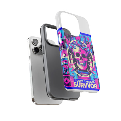 Toilet Takeover Survivor 3D Wrap Protective Phone Case for Anime and Comic Fans, Shock Absorbing TPU Silicone, UV Protected, Stylish Design, Gift for Birthdays and Holidays