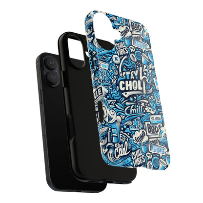 Blue Pattern Image 19 Mobile Phone Case for Kids and Teens Shockproof Protective Cover with 3D Wrap Design and UV Protection