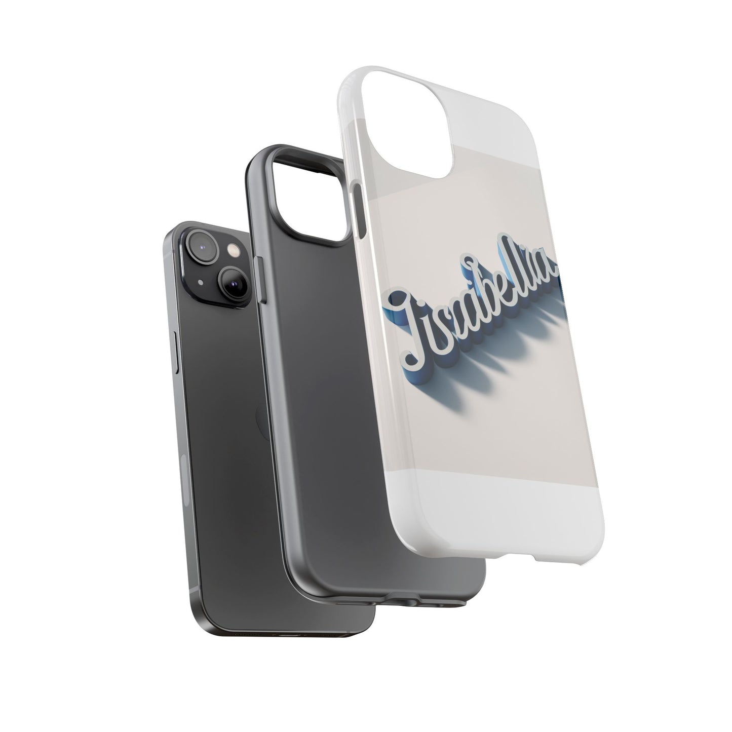 vibrant 3d alphabet design protective phone case in blue for unique style and self-expression compatible with iphone 13, 14, 15 & 16 – all models including pro, pro max & plus
