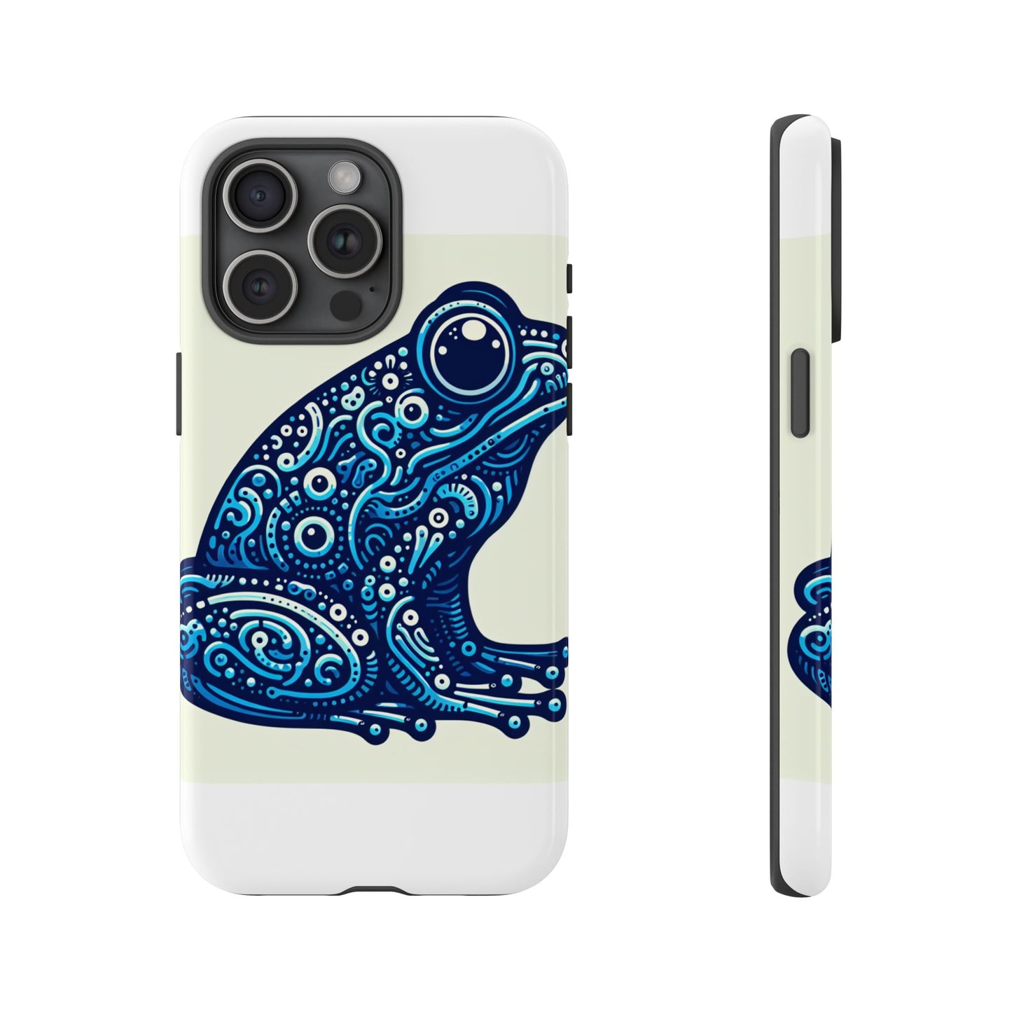 vibrant 3d blue frog design protective phone case for trendsetters – stylish protection compatible with iphone 13, 14, 15 & 16 – all models including pro, pro max & plus