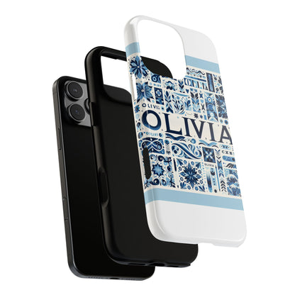 Vibrant 3D Wrap Protective Phone Case in Blue Floral Design for Stylish Protection Compatible with iPhone 13, 14, 15 & 16 – all models including Pro, Pro Max & Plus