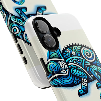 Vibrant 3D Chameleon Phone Case with Blue Design for Stylish Protection Compatible with iPhone 13, 14, 15 & 16 – All Models Including Pro, Pro Max & Plus