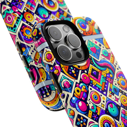 Pattern Image 6 Vibrant 3D Wrap Phone Case for Anime and Comic Fans - Colourful Abstract Design Compatible with iPhone 13, 14, 15 & 16 – all models including Pro, Pro Max & Plus