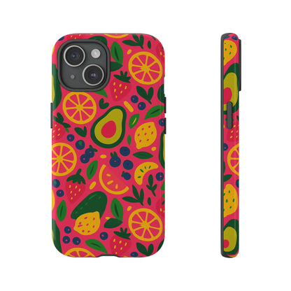 Vibrant 3D Fruit Pattern Protective Phone Case - Playful Accessory for Individuality and Stylish Protection Compatible with iPhone 13, 14, 15 & 16 – all models including Pro, Pro Max & Plus
