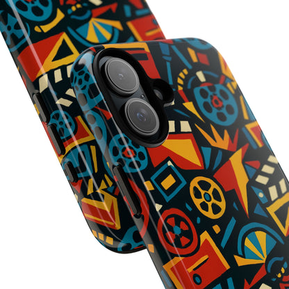 Vibrant Retro Movie-Inspired Protective Phone Case with 3D Design for Stylish Protection Compatible with iPhone 13, 14, 15 & 16 – All Models Including Pro, Pro Max & Plus