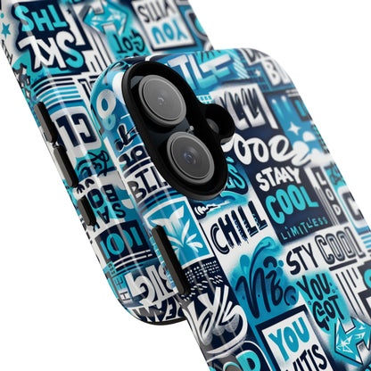 Vibrant 3D Graphic Phone Case in Blue for Stylish Protection – Playful Design – Compatible with iPhone 13, 14, 15 & 16 – All Models Including Pro, Pro Max & Plus