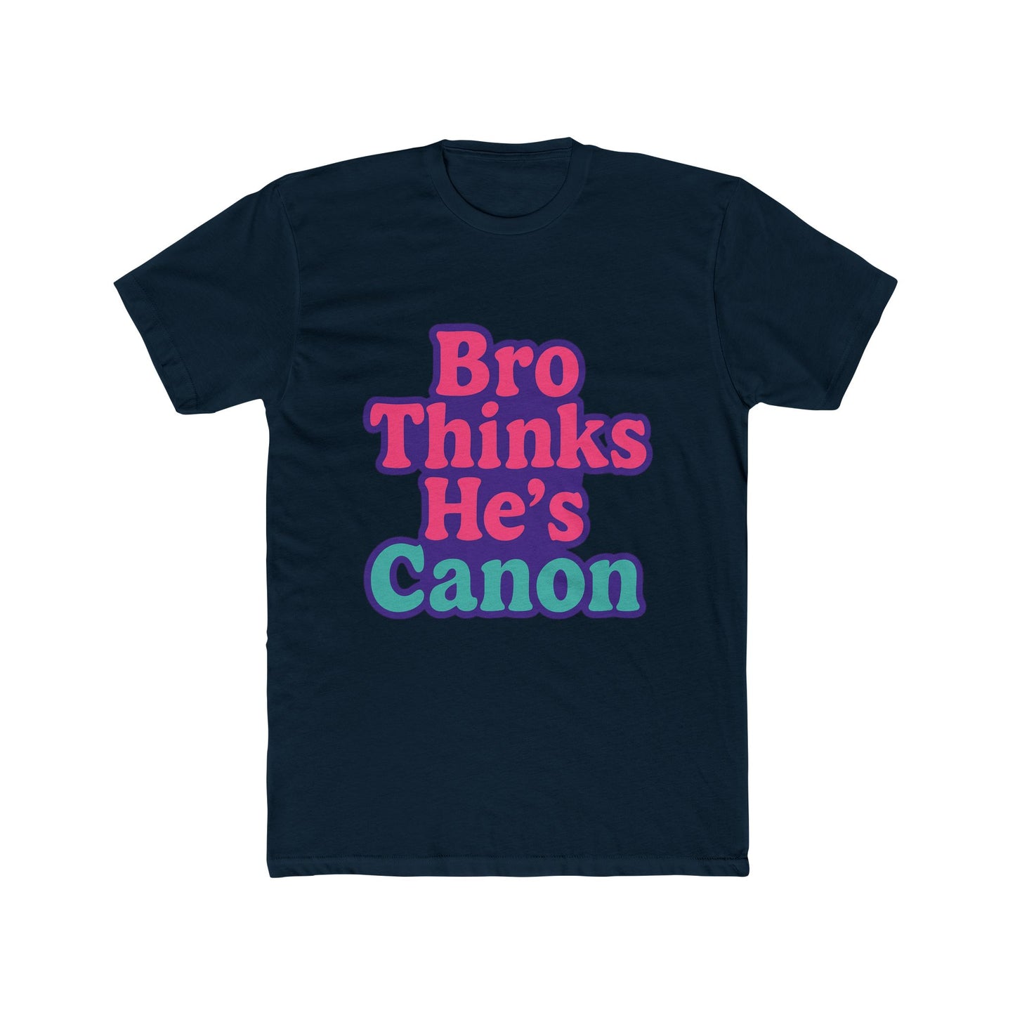 bro thinks he's canon meme unisex t-shirt - funny purple graphic tee for men & women