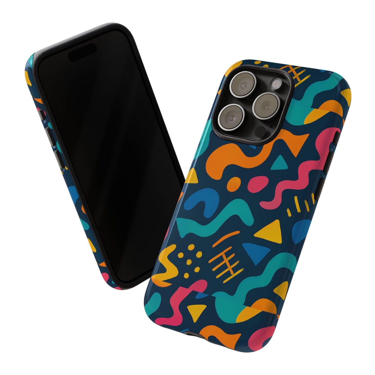 vibrant abstract protective phone case with bold 3d design for unique expression and stylish protection compatible with iphone 13, 14, 15 & 16 – all models including pro, pro max & plus