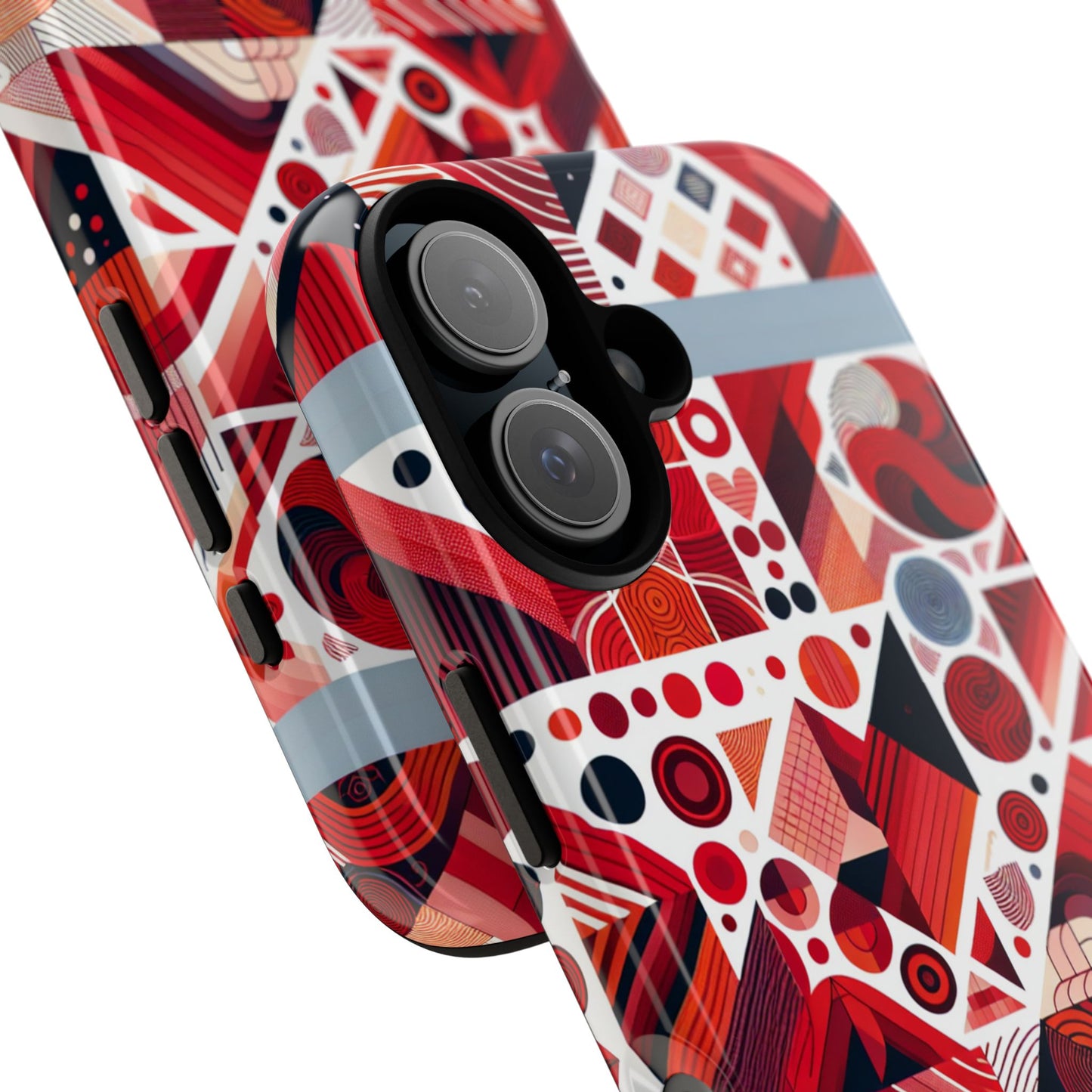 pattern image 8 vibrant shockproof phone case for kids and teens with abstract geometric design compatible with iphone 13, 14, 15 & 16 – all models including pro, pro max & plus