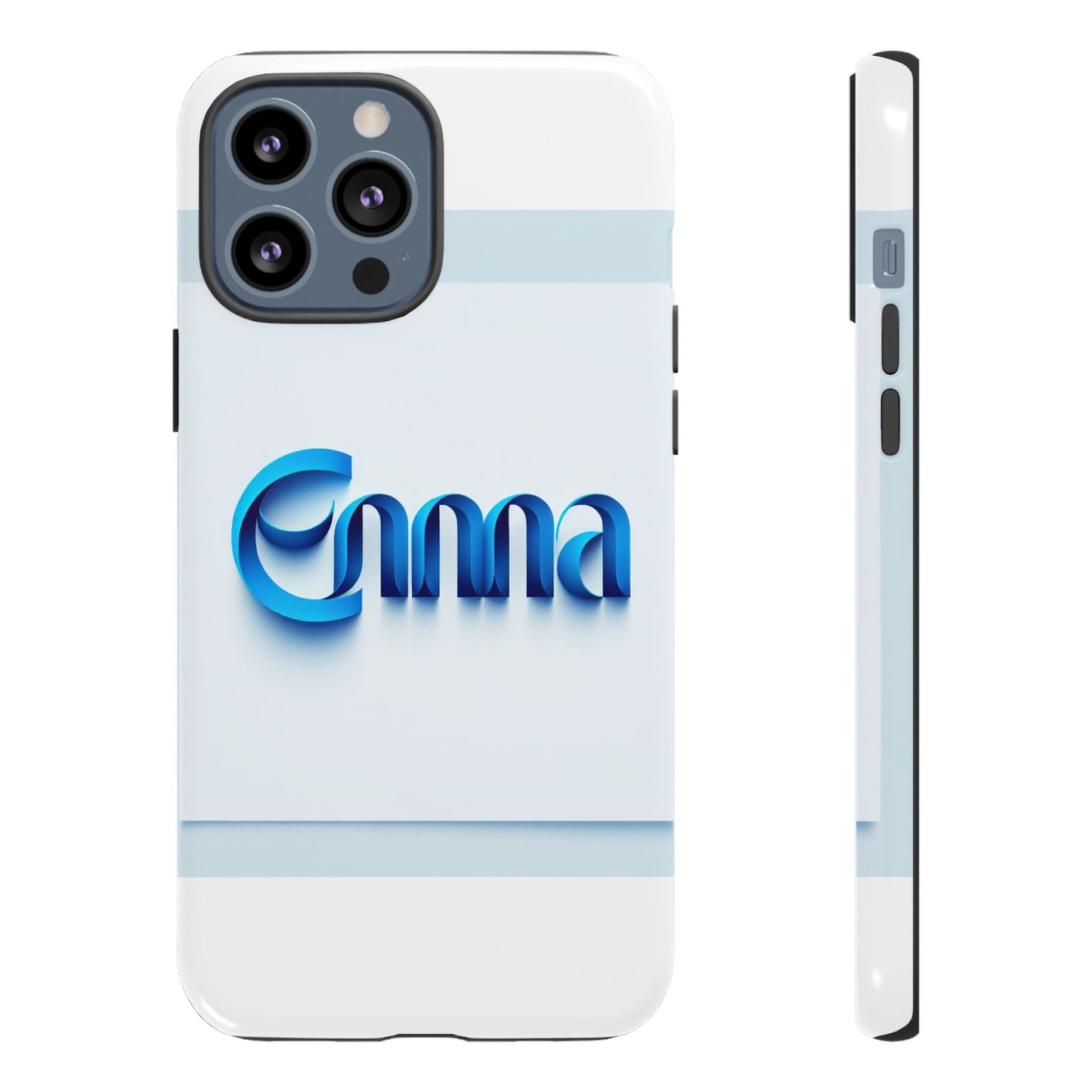 sleek 3d wrap protective phone case in blue glossy design for stylish protection compatible with iphone 13, 14, 15 & 16 – all models including pro, pro max & plus