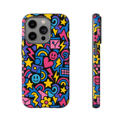 Vibrant Multicolour Cartoon Protective Phone Case – Playful 3D Design for Stylish Protection – Compatible with iPhone 13, 14, 15 & 16 – all models including Pro, Pro Max & Plus