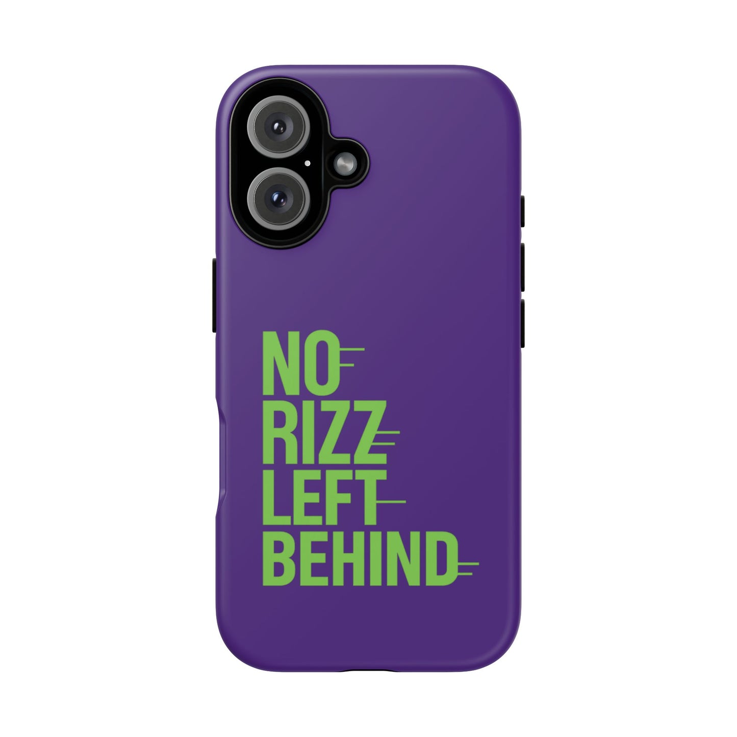 tough phone case - no rizz left behind - durable, stylish protection for active lifestyles - impact-resistant, dual layer, shock-absorbing tpu - perfect gift for tech lovers