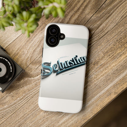 Vibrant 3D Wrap Protective Phone Case in Retro Blue Typography Stylish Accessory for Self-Expression Compatible with iPhone 13, 14, 15 & 16 – all models including Pro, Pro Max & Plus
