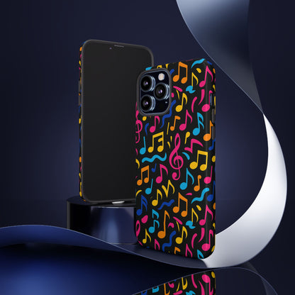 Vibrant Music Themed Phone Case with Colourful 3D Design – Stylish Protection for Music Lovers – Compatible with iPhone 13, 14, 15 & 16 – all models including Pro, Pro Max & Plus