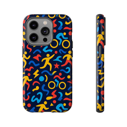 Vibrant Abstract 3D Wrap Protective Phone Case in Multicolour Design for Unisex Fashion Accessory Compatible with iPhone 13, 14, 15 & 16 – all models including Pro, Pro Max & Plus
