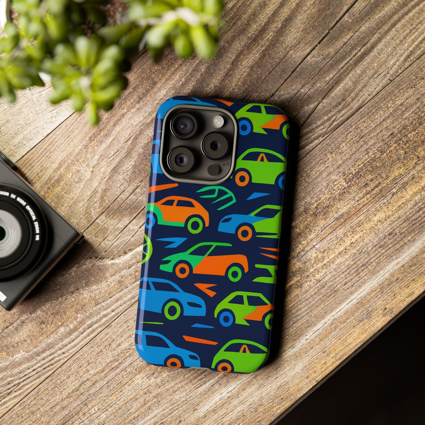 vibrant 3d car pattern protective phone case for expressive individuals stylish accessory compatible with iphone 13, 14, 15 & 16 – all models including pro, pro max & plus