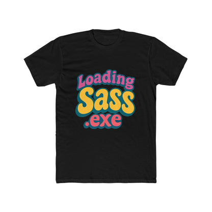 Loading Sass .Exe Meme Multicolor 1 Unisex T-Shirt – Funny Graphic Tee for All Genders, Trendy Viral Print, Comfortable Cotton Casual Wear