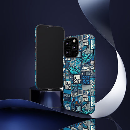 Vibrant 3D Wrap Protective Phone Case in Blue with Playful Graphic Design for Stylish Protection – Compatible with iPhone 13, 14, 15 & 16 – All Models Including Pro, Pro Max & Plus