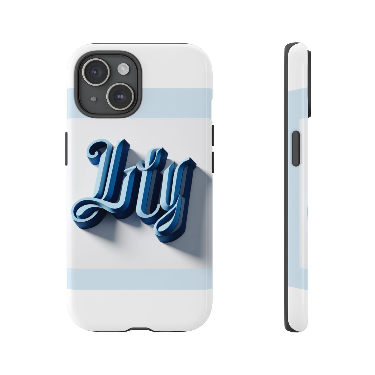 vibrant 3d blue alphabet protective phone case stylish accessory for creative individuals compatible with iphone 13, 14, 15 & 16 – all models including pro, pro max & plus