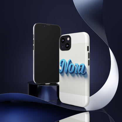 Vibrant 3D Text Phone Case in Blue with Retro Design – Stylish Protection for Smartphones, Compatible with iPhone 13, 14, 15 & 16 – All Models Including Pro, Pro Max & Plus