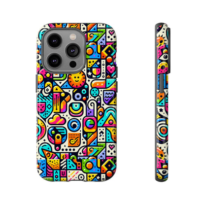 Pattern Image 9 Vibrant Shockproof Phone Case for Anime and Comic Fans with Bold Geometric Design, Durable Finish, and Impact Protection Compatibility with iPhone 13, 14, 15 & 16 – all models including Pro, Pro Max & Plus