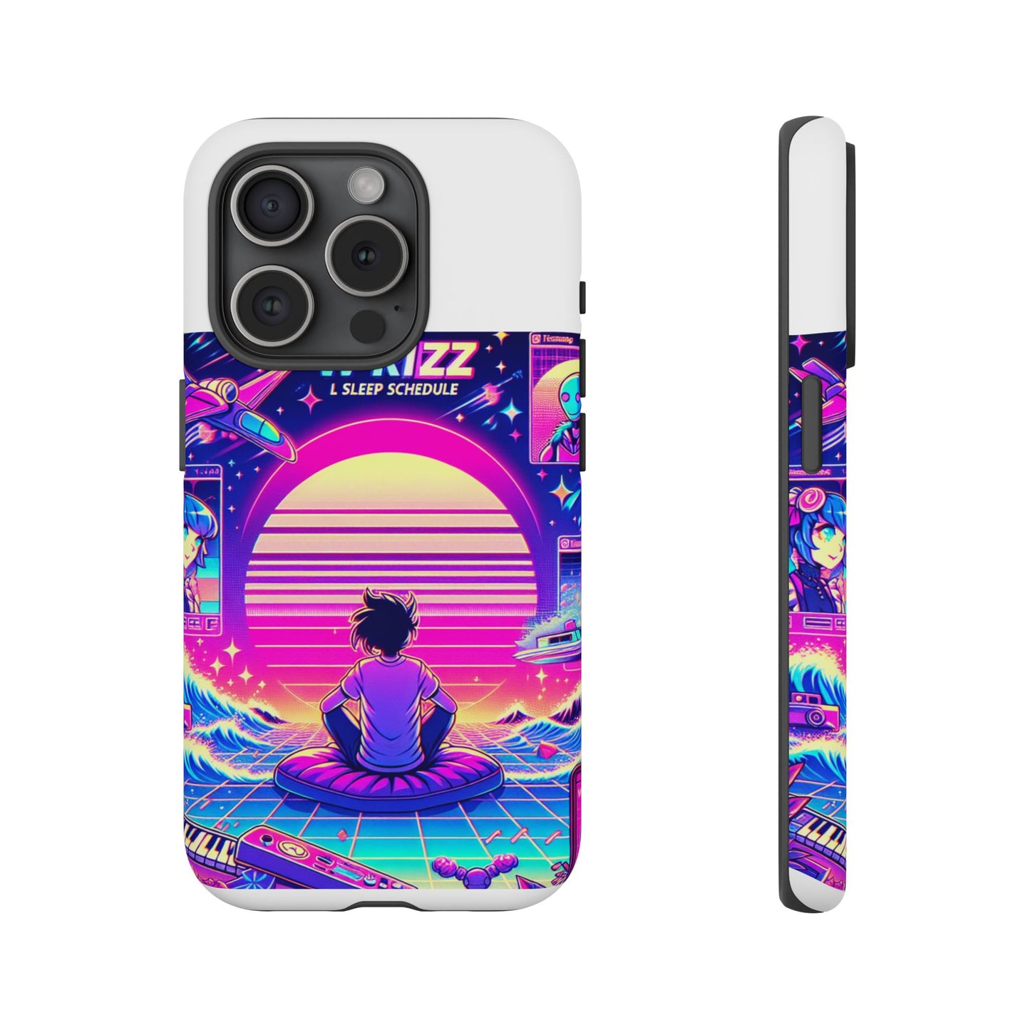 w rizz l sleep schedule protective phone case for anime lovers