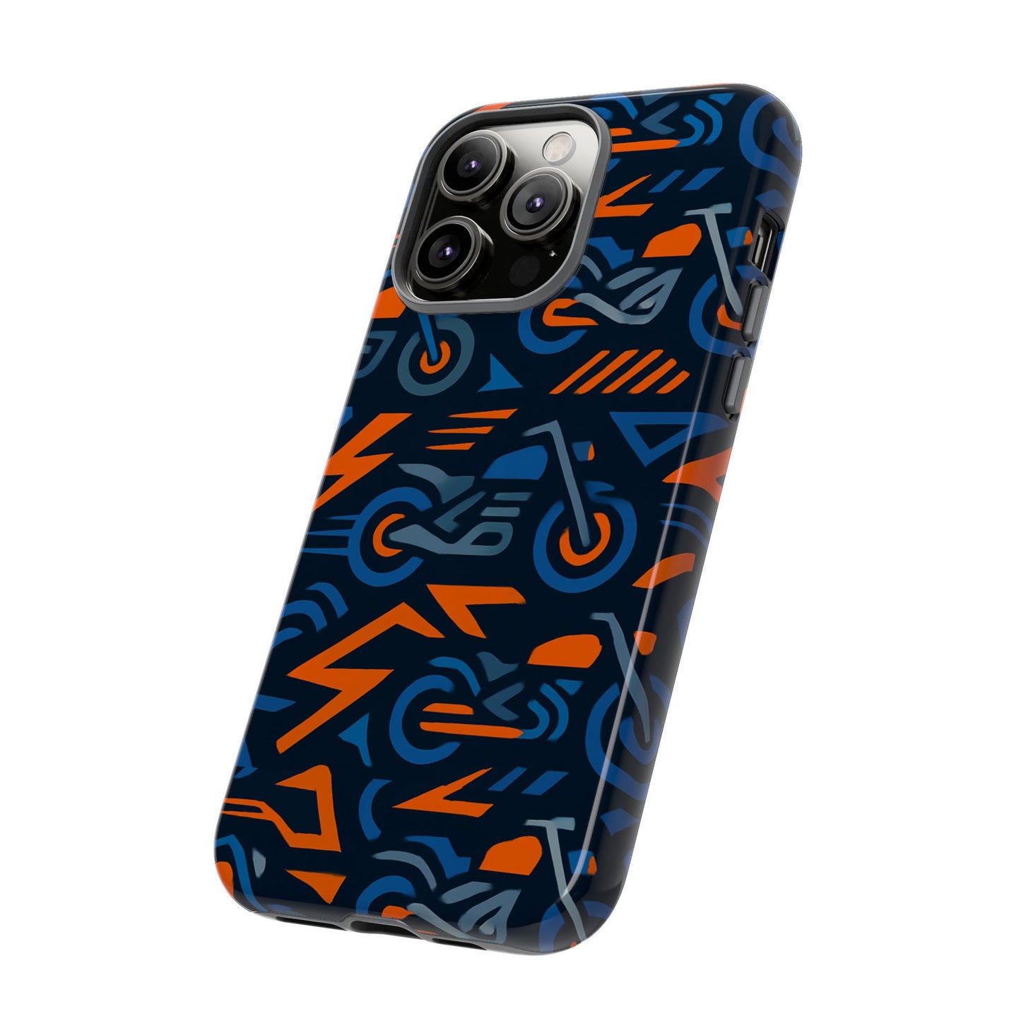 multicolour 3d wrap motorcycle protective phone case – vibrant design for stylish protection compatible with iphone 13, 14, 15 & 16 – all models including pro, pro max & plus