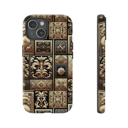 Pattern Image 4 Vibrant 3D Phone Case for Anime and Comic Fans with Baroque Gold Ornate Design Compatible with iPhone 13, 14, 15 & 16 – all models including Pro, Pro Max & Plus