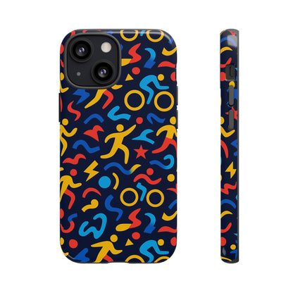 Vibrant Abstract 3D Wrap Protective Phone Case in Multicolour Design for Unisex Fashion Accessory Compatible with iPhone 13, 14, 15 & 16 – all models including Pro, Pro Max & Plus