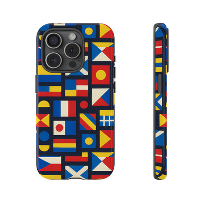 Multicolour Geometric Protective Phone Case for Smartphones, Stylish Protection and Unique Design, Compatible with iPhone 13, 14, 15 & 16 – all models including Pro, Pro Max & Plus