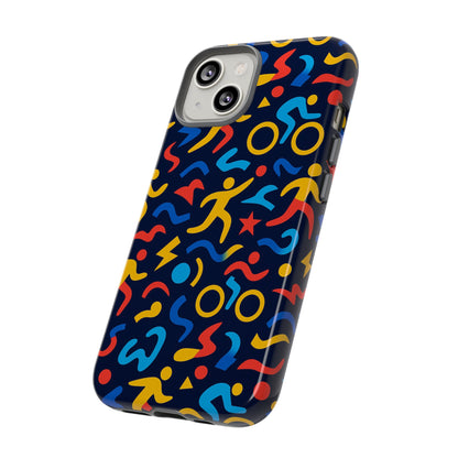 Vibrant Abstract 3D Wrap Protective Phone Case in Multicolour Design for Unisex Fashion Accessory Compatible with iPhone 13, 14, 15 & 16 – all models including Pro, Pro Max & Plus