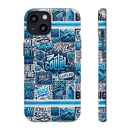 Blue Pattern Image 23 Phone Case for Mobile Phones Shockproof TPU Cover with Vivid 3D Wrap Design and Retro Anime Comic Style