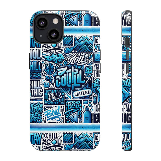 Blue Pattern Image 23 Phone Case for Mobile Phones Shockproof TPU Cover with Vivid 3D Wrap Design and Retro Anime Comic Style