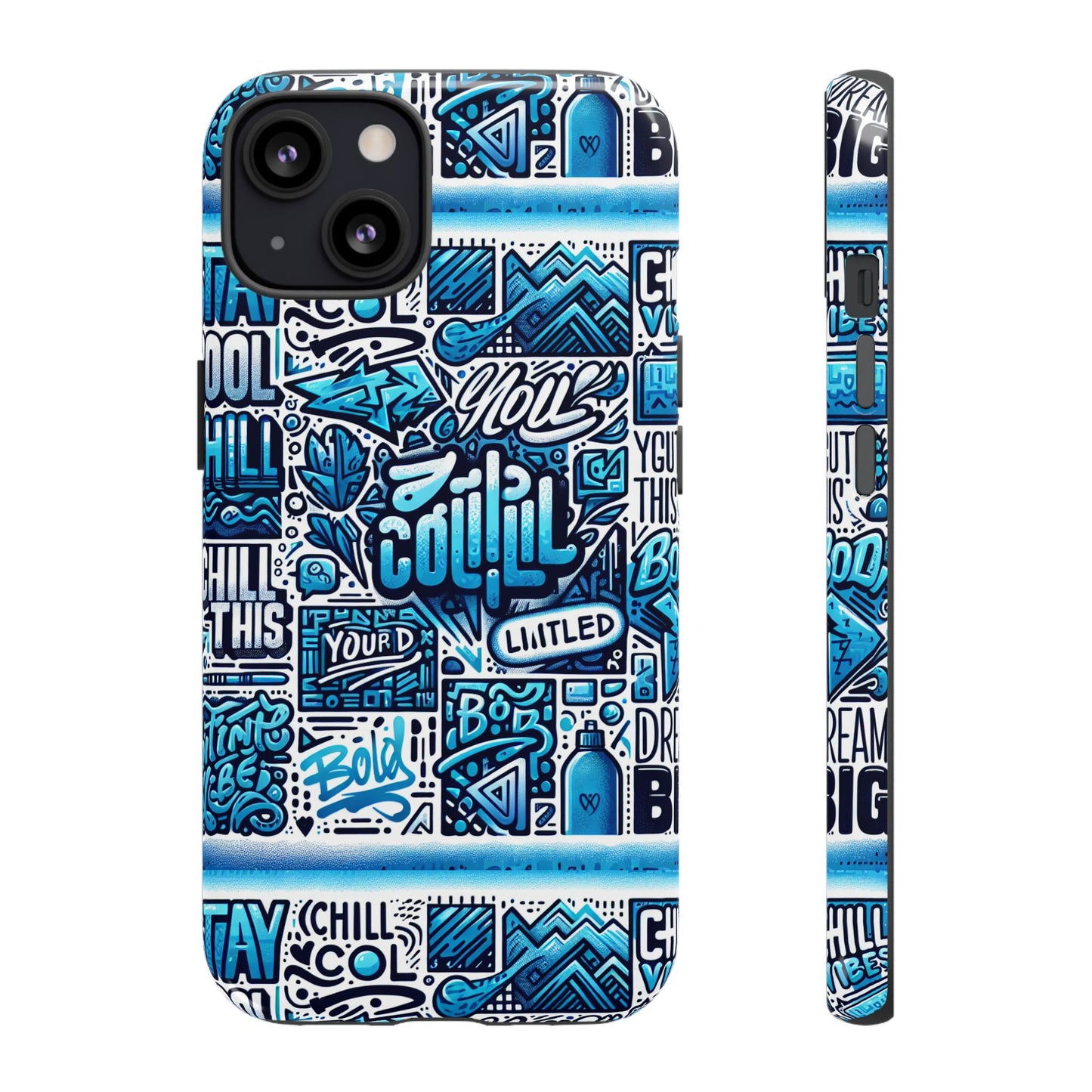 vibrant 3d wrap protective phone case in blue alphabet design for stylish protection and creative expression compatible with iphone 13, 14, 15 & 16 – all models including pro, pro max & plus