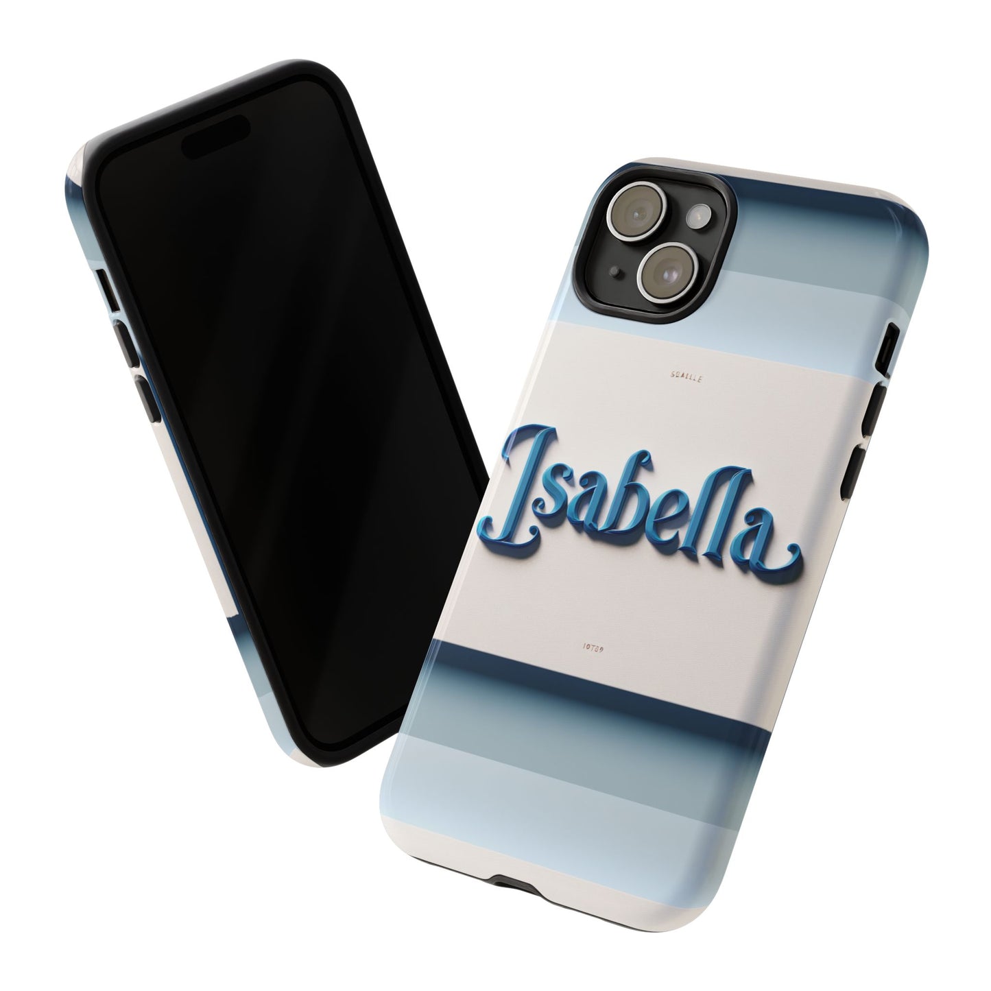 name isabella blue phone case with 3d wrap and vibrant anime inspired design for stylish protection and personalised smartphone accessory