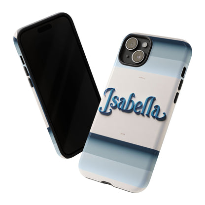 Name Isabella Blue Phone Case with 3D Wrap and Vibrant Anime Inspired Design for Stylish Protection and Personalised Smartphone Accessory