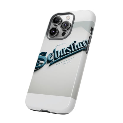 Vibrant 3D Wrap Protective Phone Case in Retro Blue Typography Stylish Accessory for Self-Expression Compatible with iPhone 13, 14, 15 & 16 – all models including Pro, Pro Max & Plus