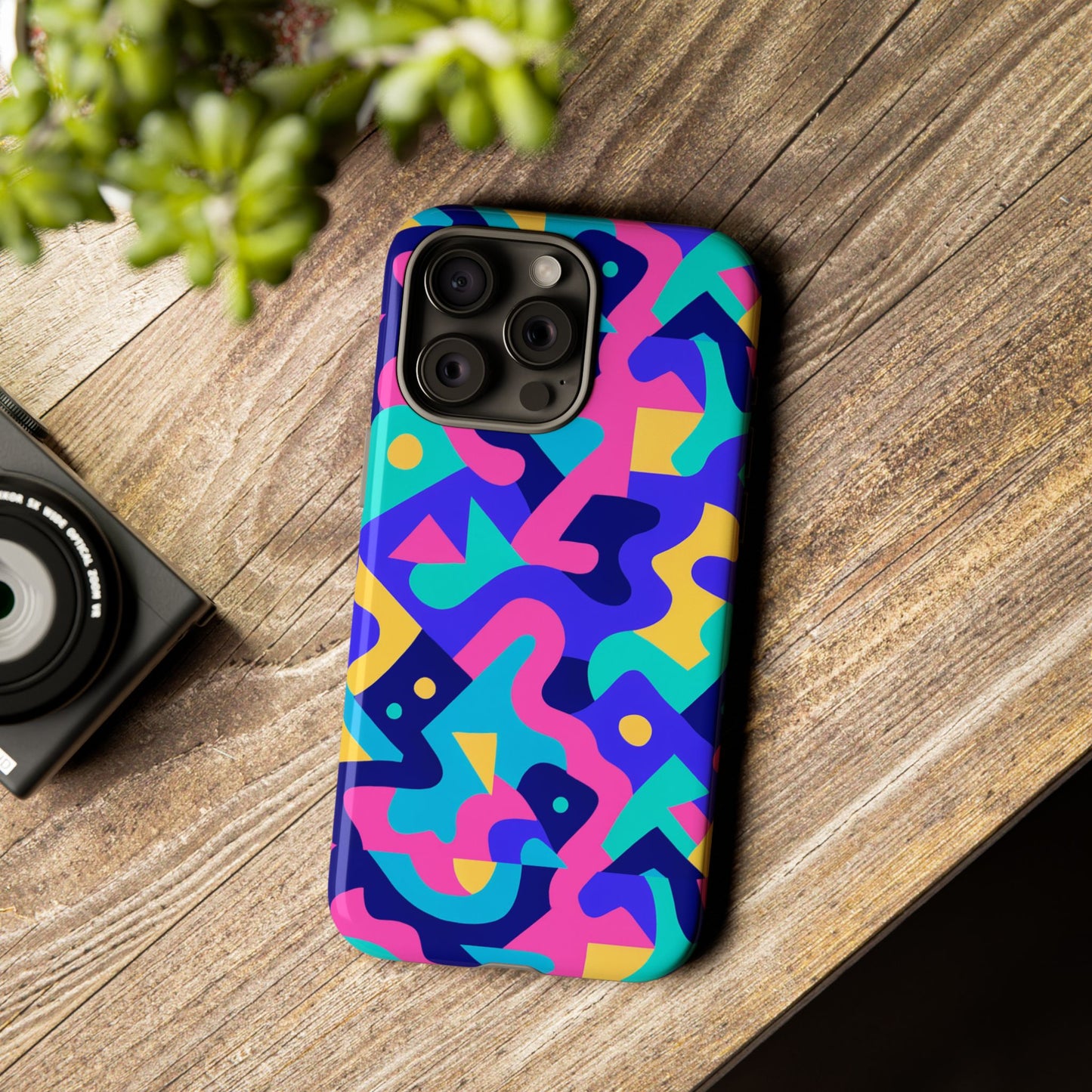 vibrant abstract pattern protective phone case stylish accessory for unique expression compatible with iphone 13, 14, 15 & 16 – all models including pro, pro max & plus