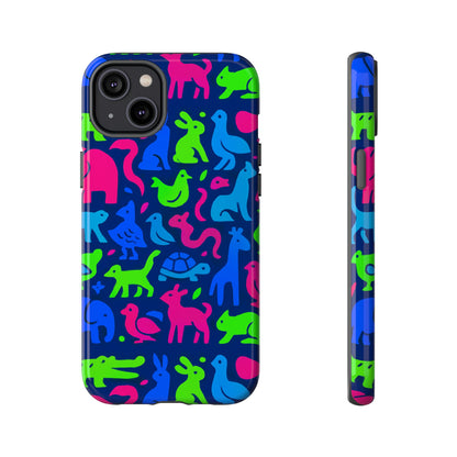 Vibrant Animal Print Phone Case with 3D Design for Stylish Protection Compatible with iPhone 13, 14, 15 & 16 – all models including Pro, Pro Max & Plus