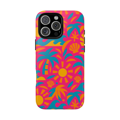 Vibrant Tropical 3D Wrap Design Protective Phone Case with Retro Style – Bold Accessory for Self-Expression Compatible with iPhone 13, 14, 15 & 16 – all models including Pro, Pro Max & Plus