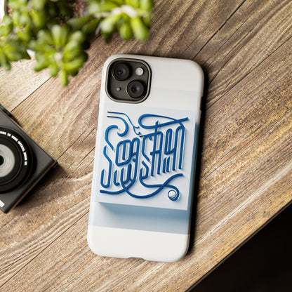 Vibrant Blue 3D Alphabet Phone Case for Stylish Protection and Unique Expression Compatible with iPhone 13, 14, 15 & 16 – all models including Pro, Pro Max & Plus