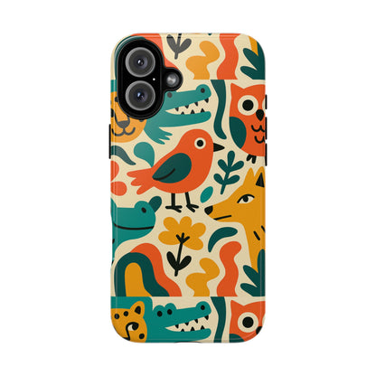 Vibrant Animal Print Protective Phone Case with 3D Wrap Design for Unique Style and Expression Compatible with iPhone 13, 14, 15 & 16 – all models including Pro, Pro Max & Plus