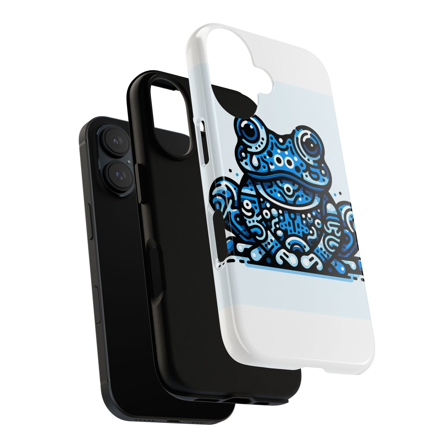 vibrant 3d blue animal print protective phone case for bold individuals – stylish protection compatible with iphone 13, 14, 15 & 16 – all models including pro, pro max & plus