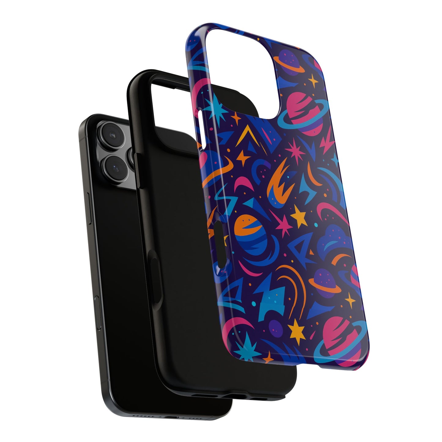 multicolour 3d wrap protective phone case with space theme for men and women – stylish protection accessory compatible with iphone 13, 14, 15 & 16 – all models including pro, pro max & plus