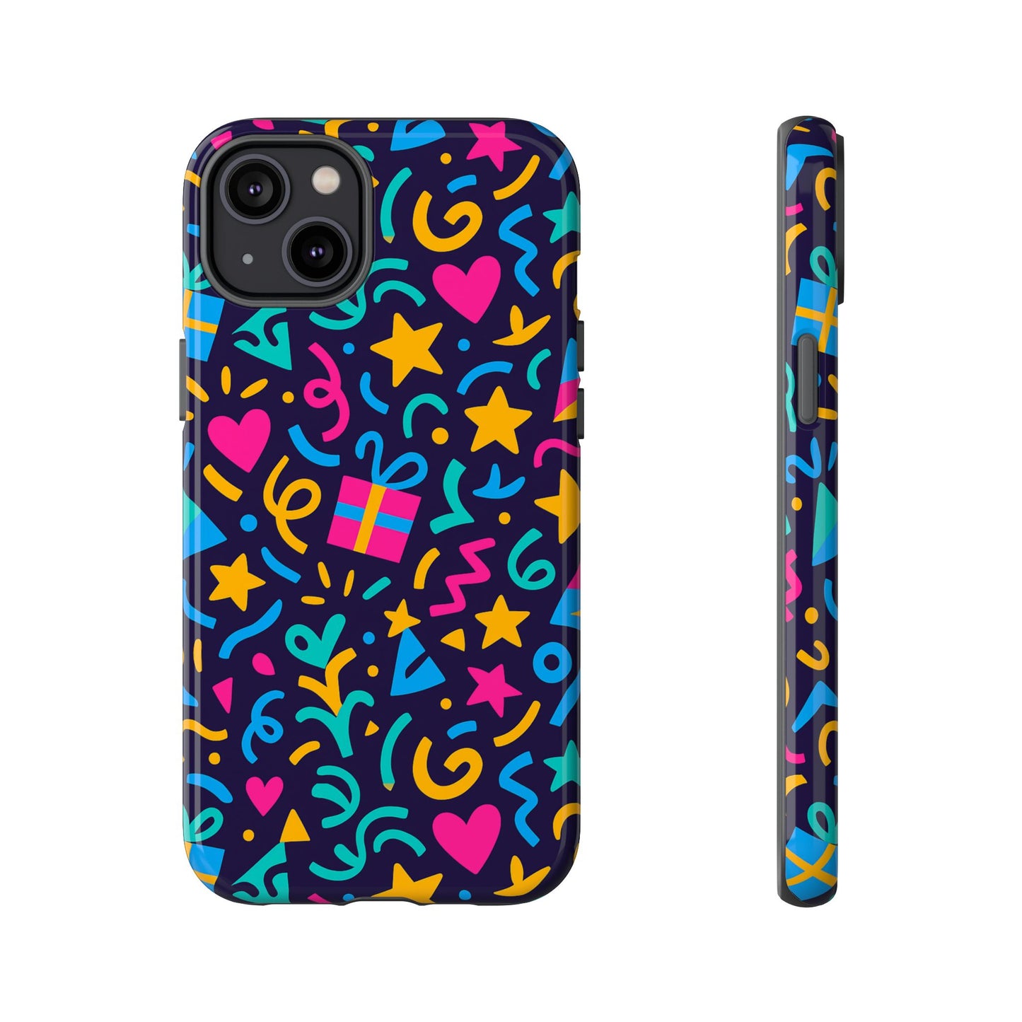 vibrant multicolour retro phone case with fun 3d design for stylish protection and unique expression compatible with iphone 13, 14, 15 & 16 – all models including pro, pro max & plus