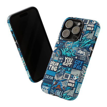 Vibrant 3D Wrap Protective Phone Case in Blue with Playful Graphic Design for Stylish Protection – Compatible with iPhone 13, 14, 15 & 16 – All Models Including Pro, Pro Max & Plus